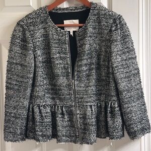 Rebecca Taylor PeplumTweed Blazer 12